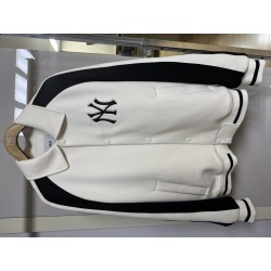 MLB 뉴욕 양키스 저지 카라 블로킹 바시티 자켓 (Cream)