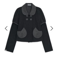 허그유어스킨 Detachable round jacket (Black)