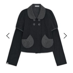 허그유어스킨 Detachable round jacket (Black)